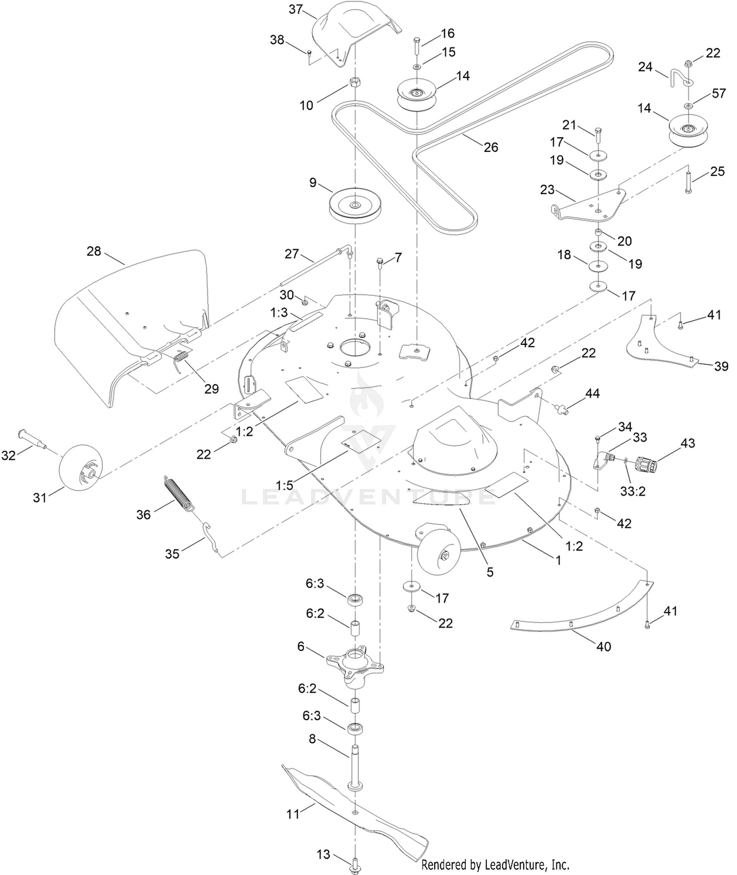 42 Inch Deck Assembly