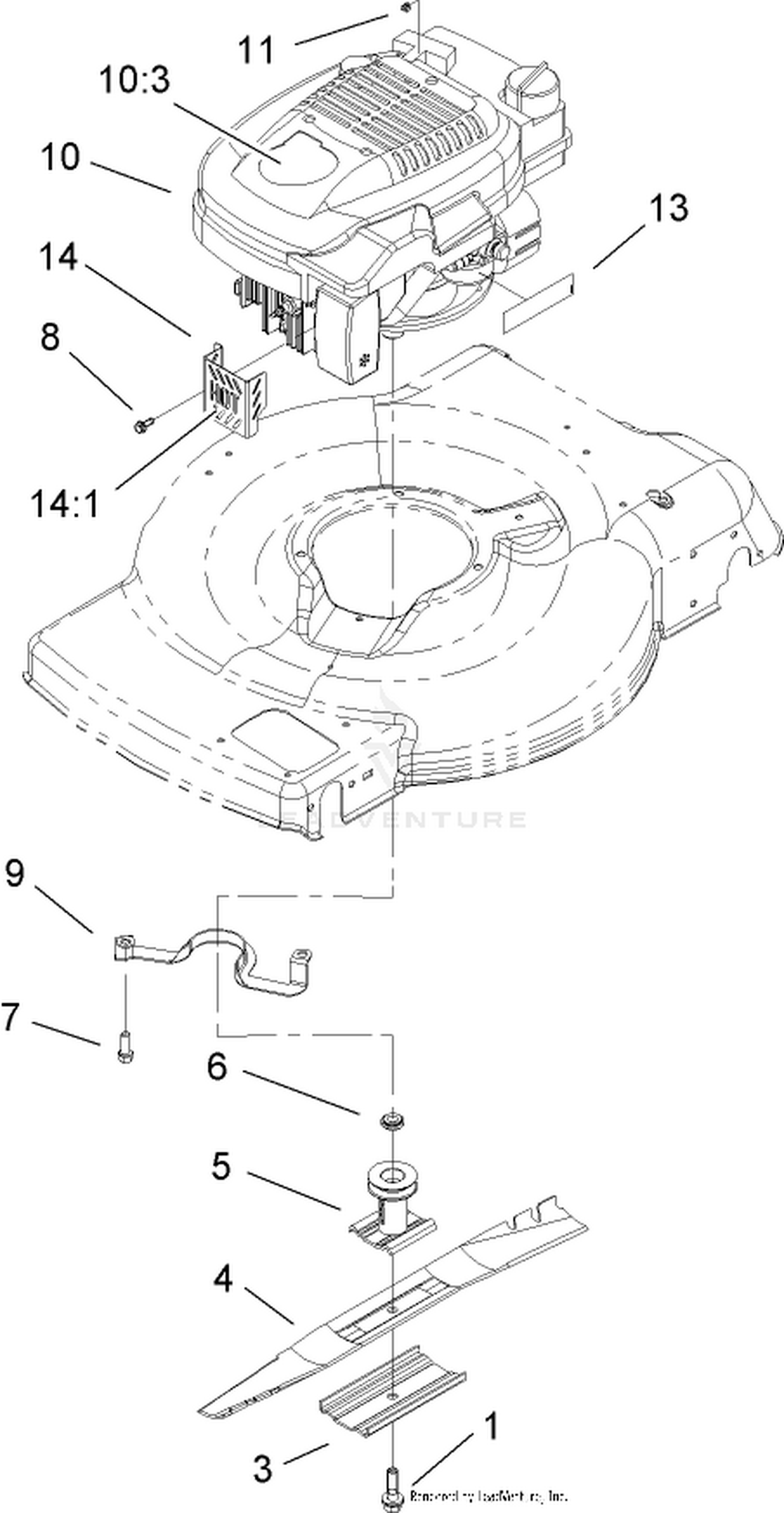Engine and Blade Assembly