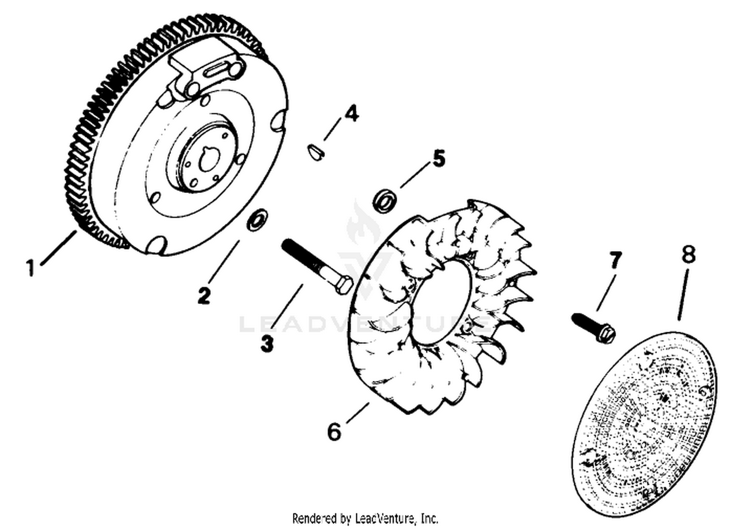 Flywheel-Engine Assembly-Kohler Model No. M16s-711533