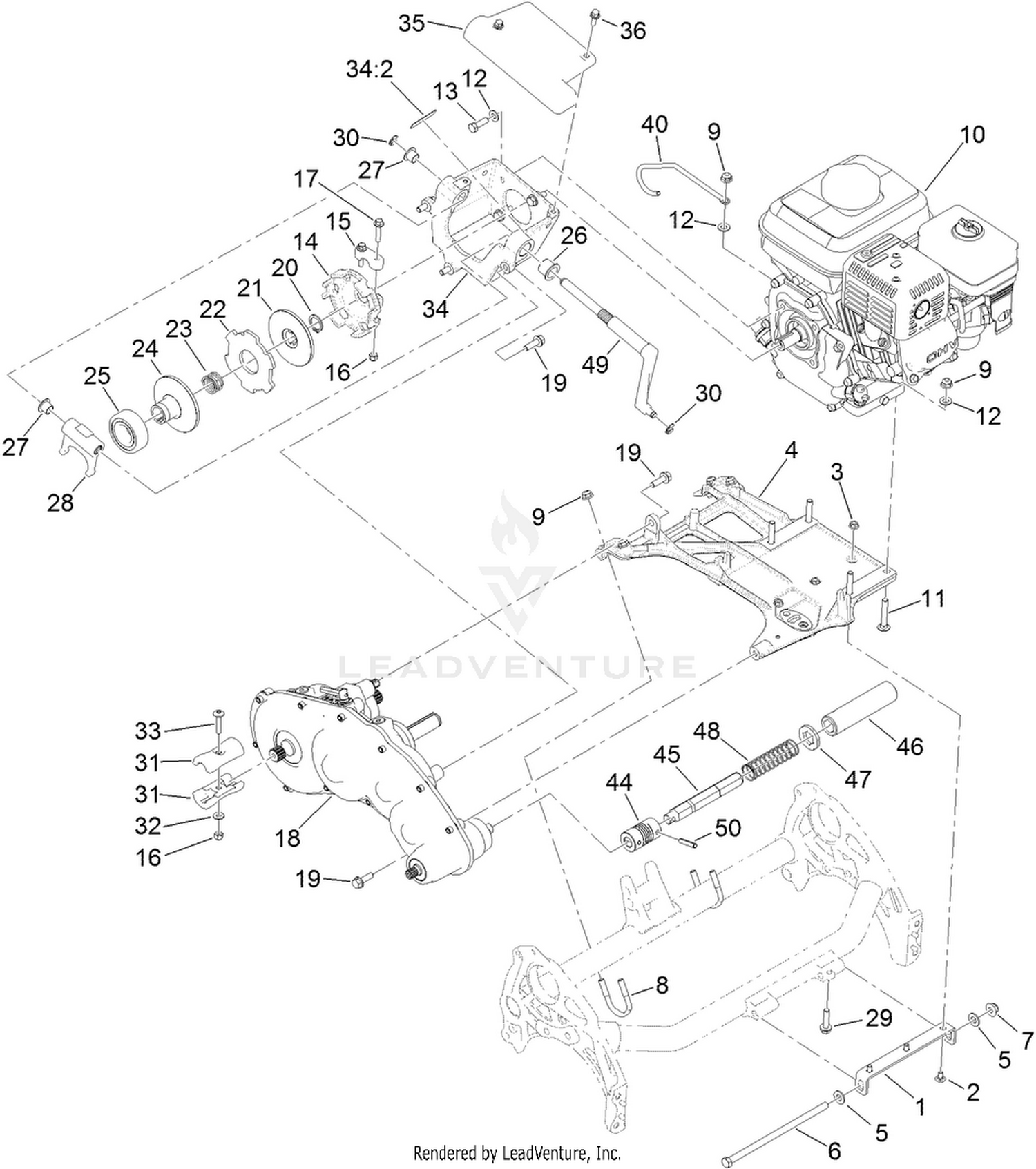 Transmission and Engine Assembly