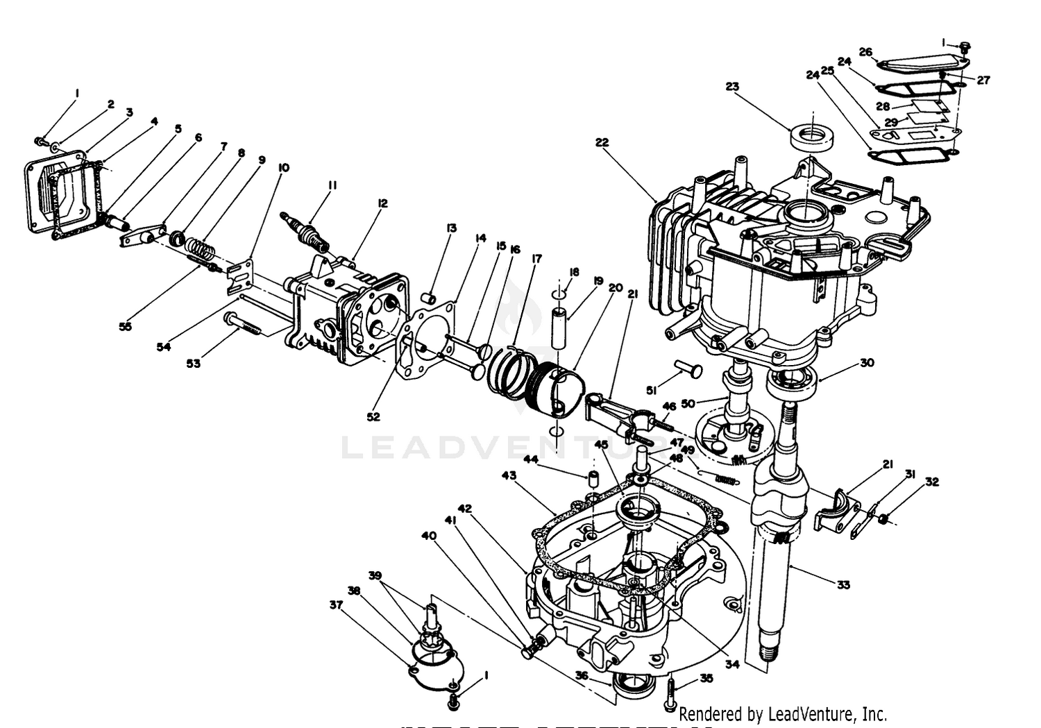 Crankcase Assembly (continued) (engine Model No. Vmj8)