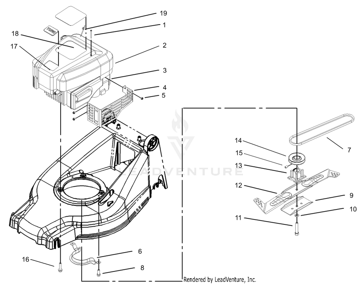 Engine and Blade Assembly