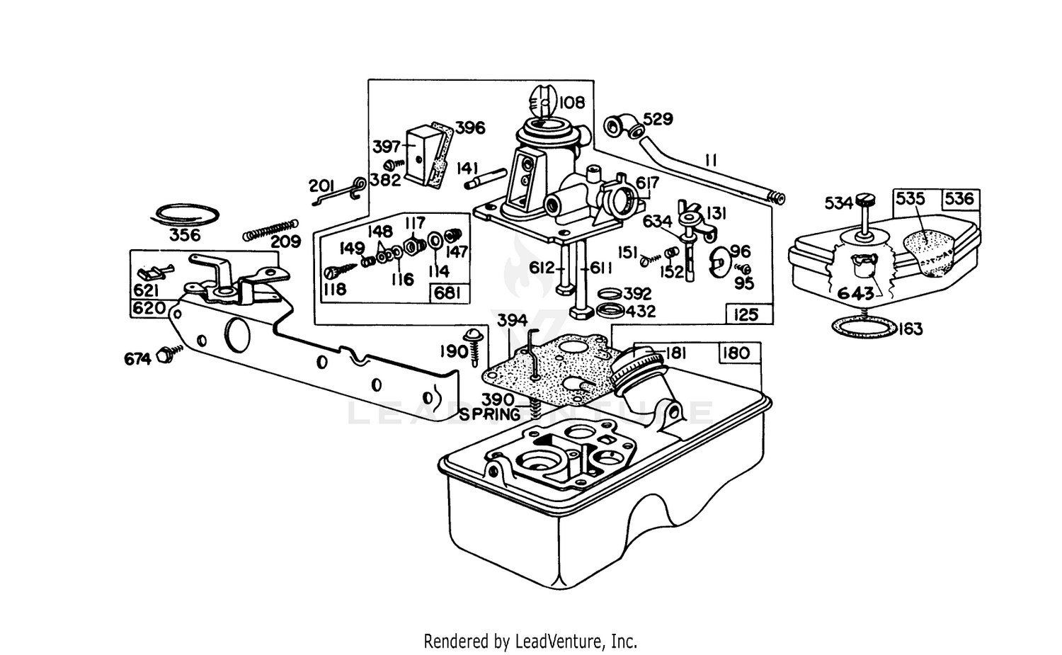 Carburetor Assembly Briggs  Stratton Model 92908-1934-01