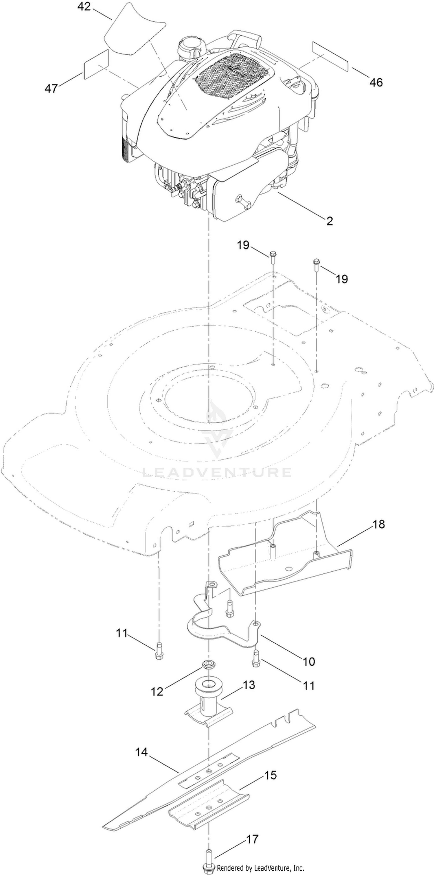 Engine and Blade Assembly