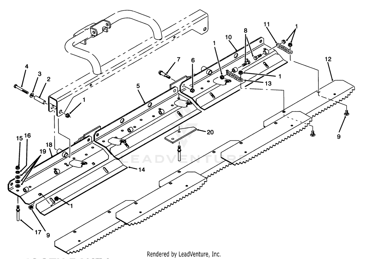 Tooth Rake Kit Model No. 08812 (optional) (cont.)