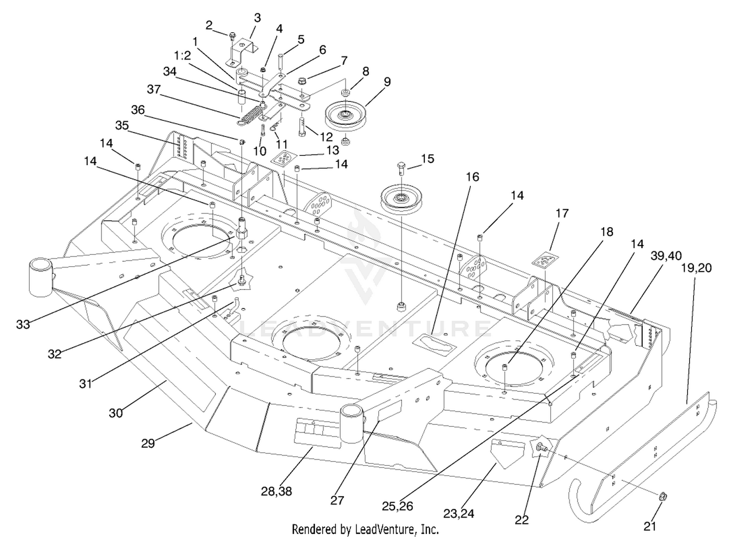 Deck, Skid and Idler Assembly