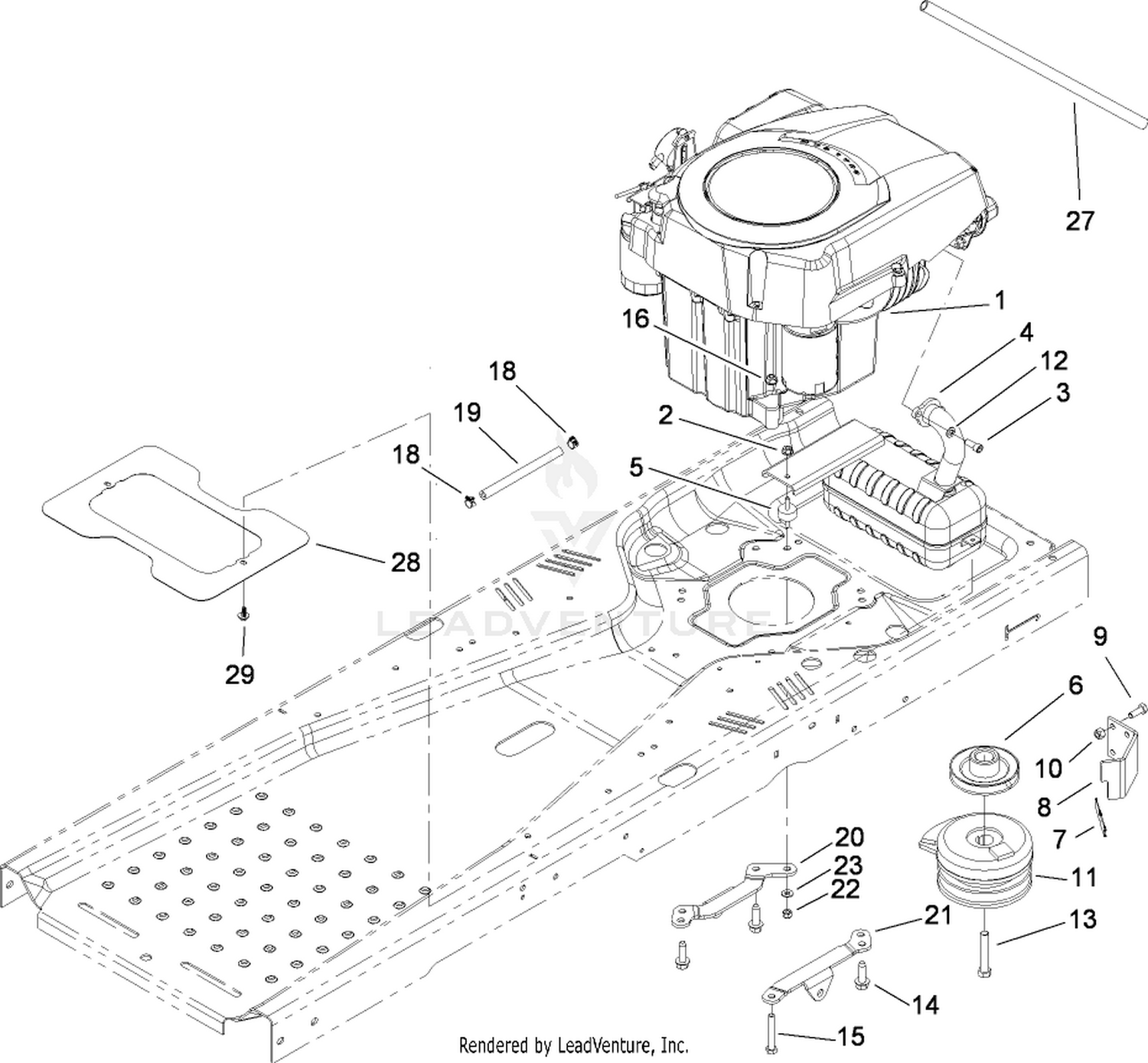 Engine and Clutch Assembly