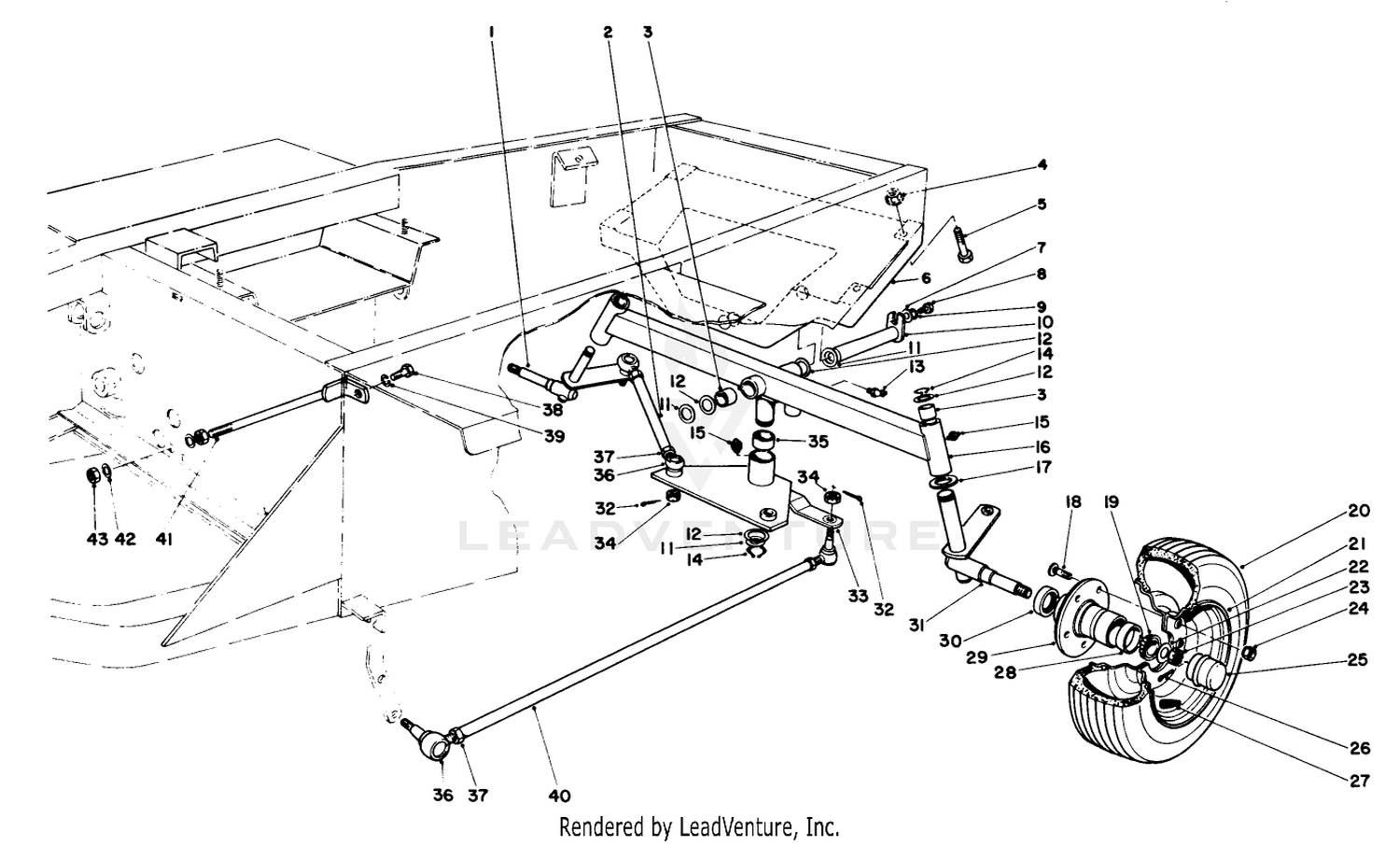 Rear Axle  Wheel Assembly