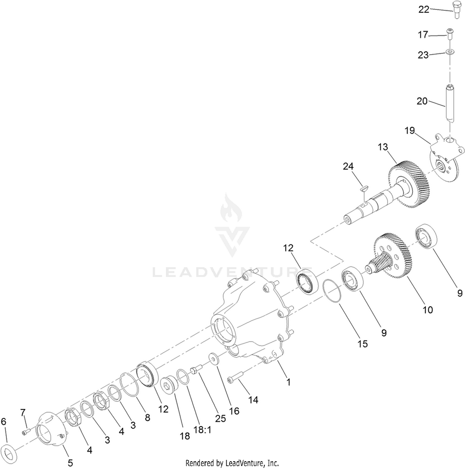 Gearbox Assembly No. 127-1529