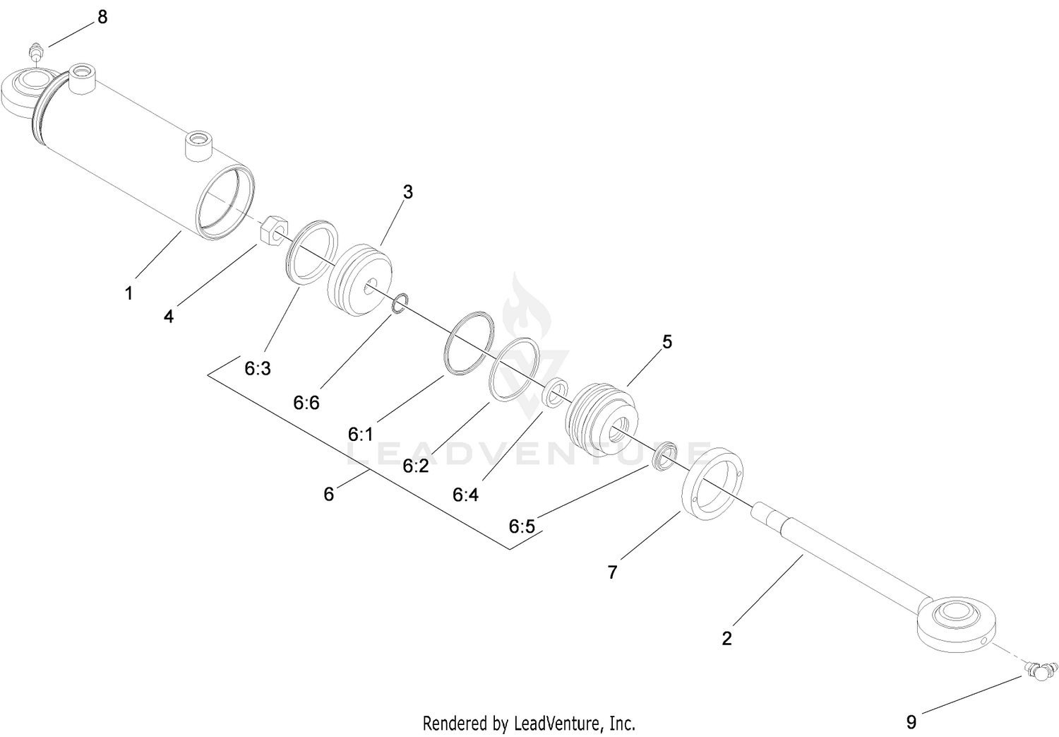 Steering Cylinder Assembly No. 115-4525