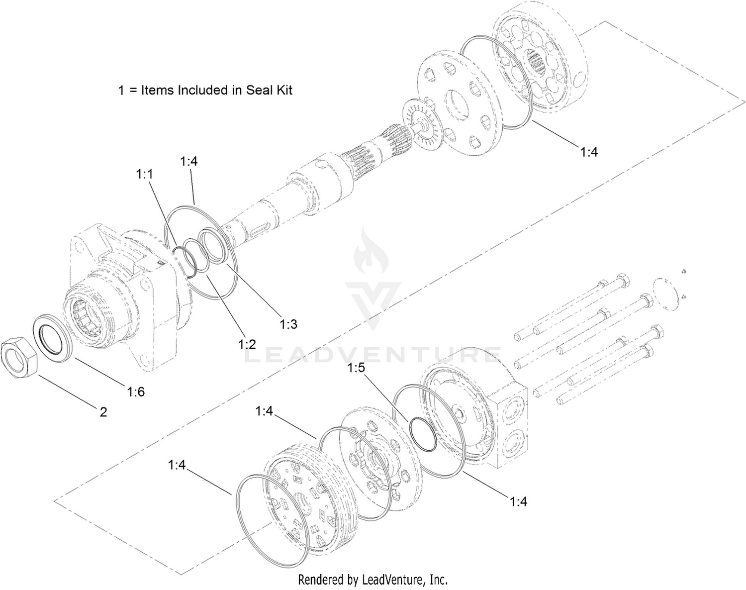 Right Rear Wheel Hydraulic Motor Assembly No. 114-5594