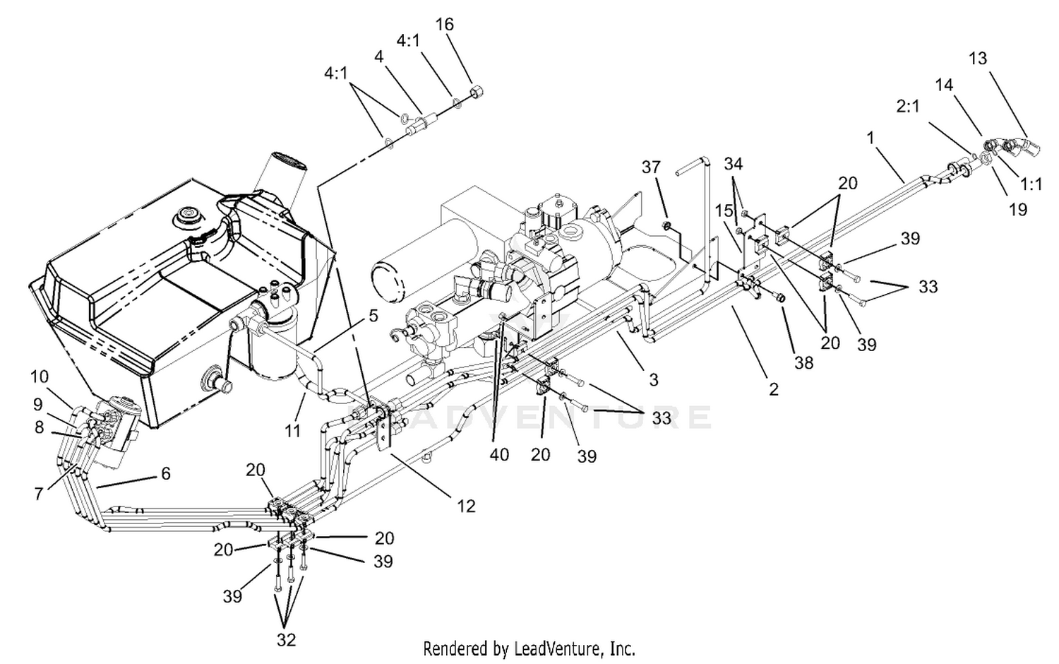 Steering Hydraulic Line Assembly