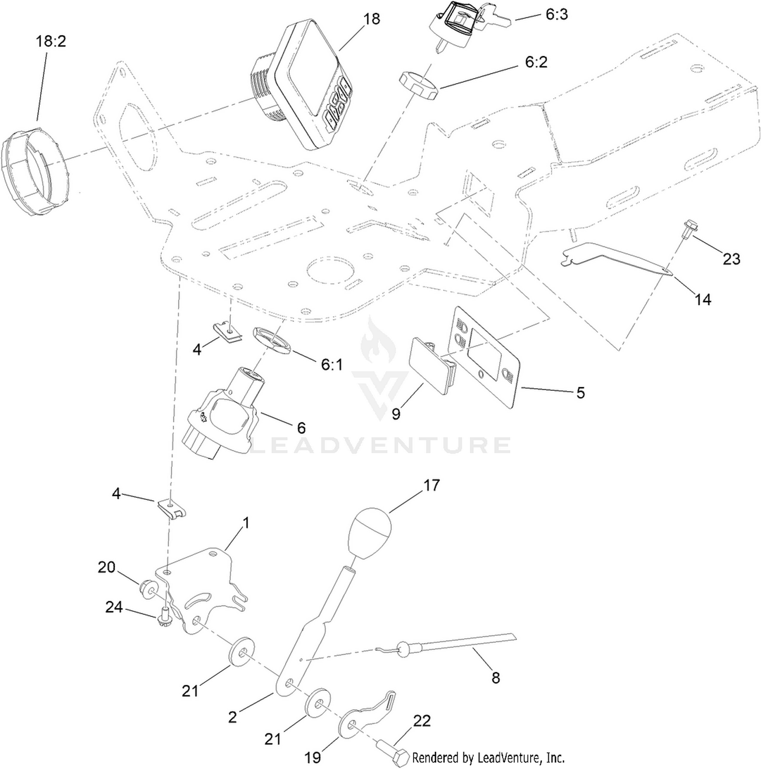 Ignition, Throttle and Choke Control Assembly