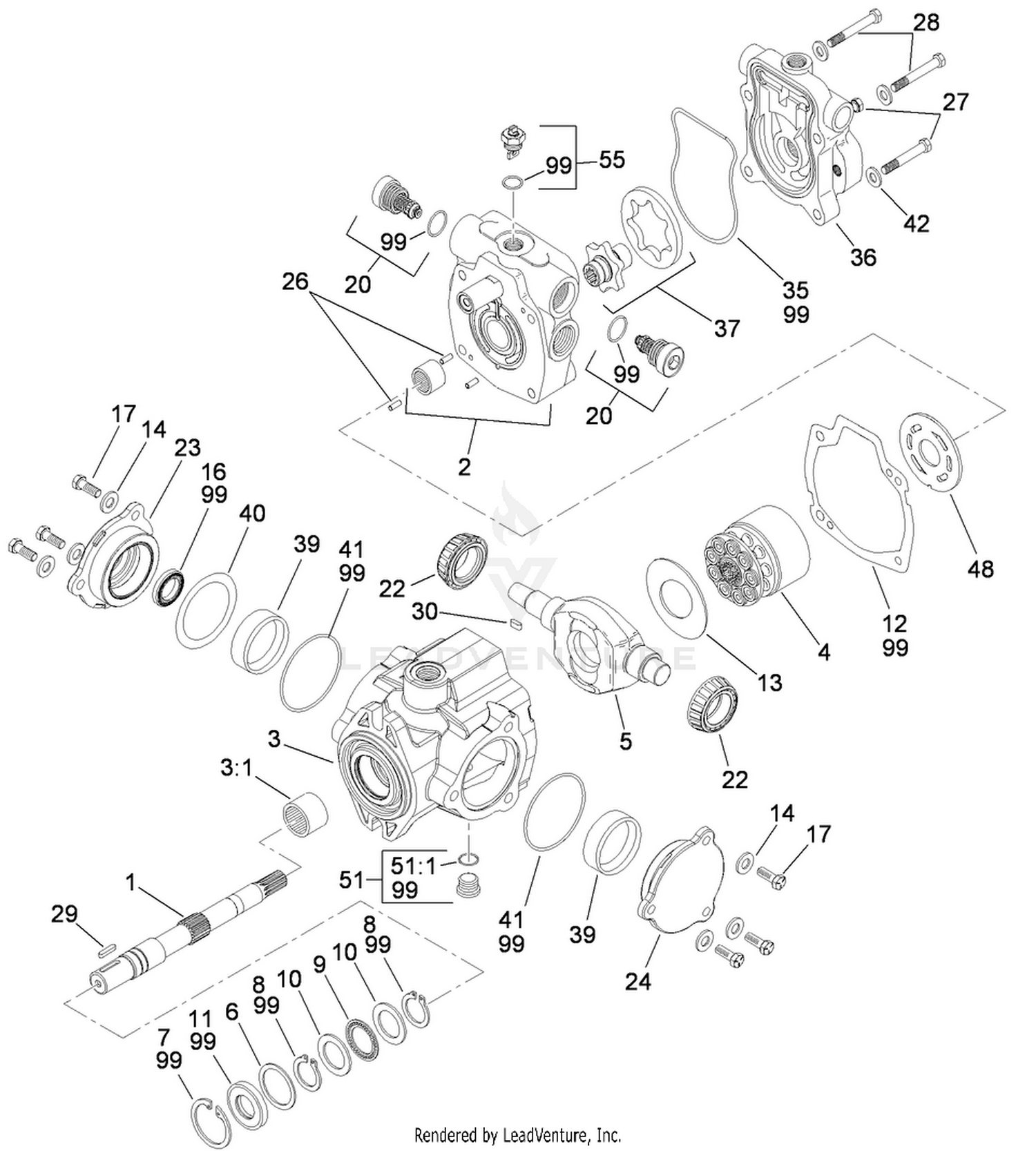 Hydraulic Pump Assembly No. 104-3874