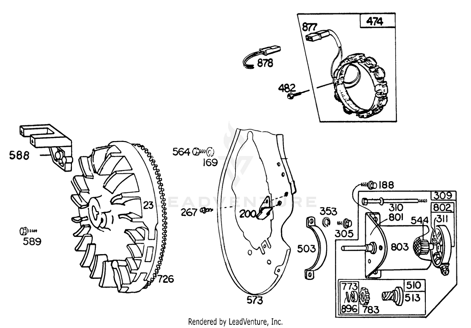Engine Briggs And Stratton Model No. 326437-0630-01 3