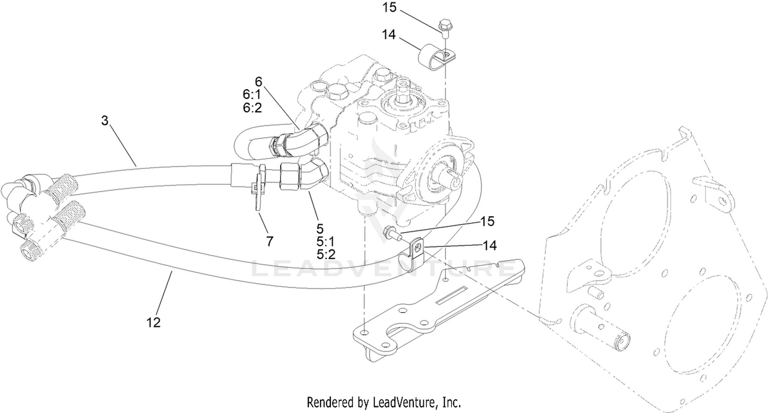 Traction Drive Hose Routing Assembly
