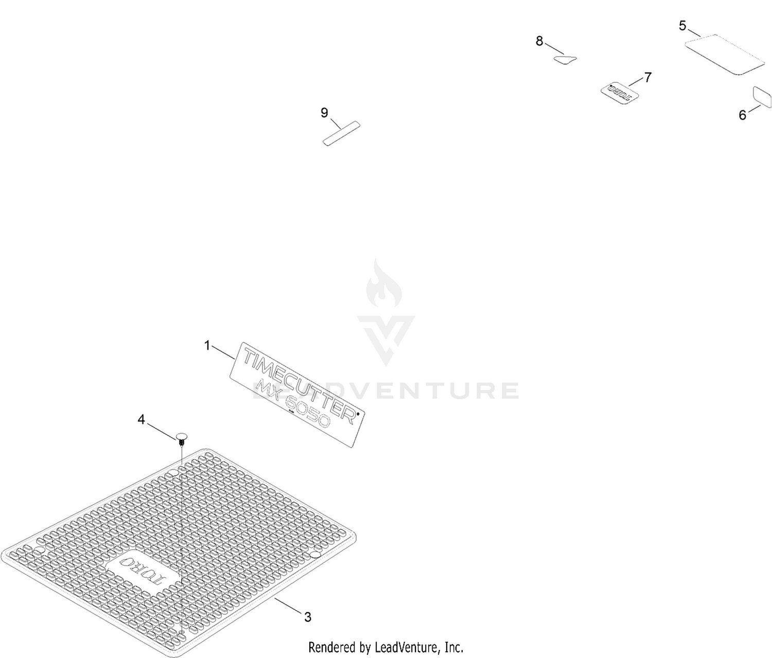 Model Specific Decals and Floormat Assembly