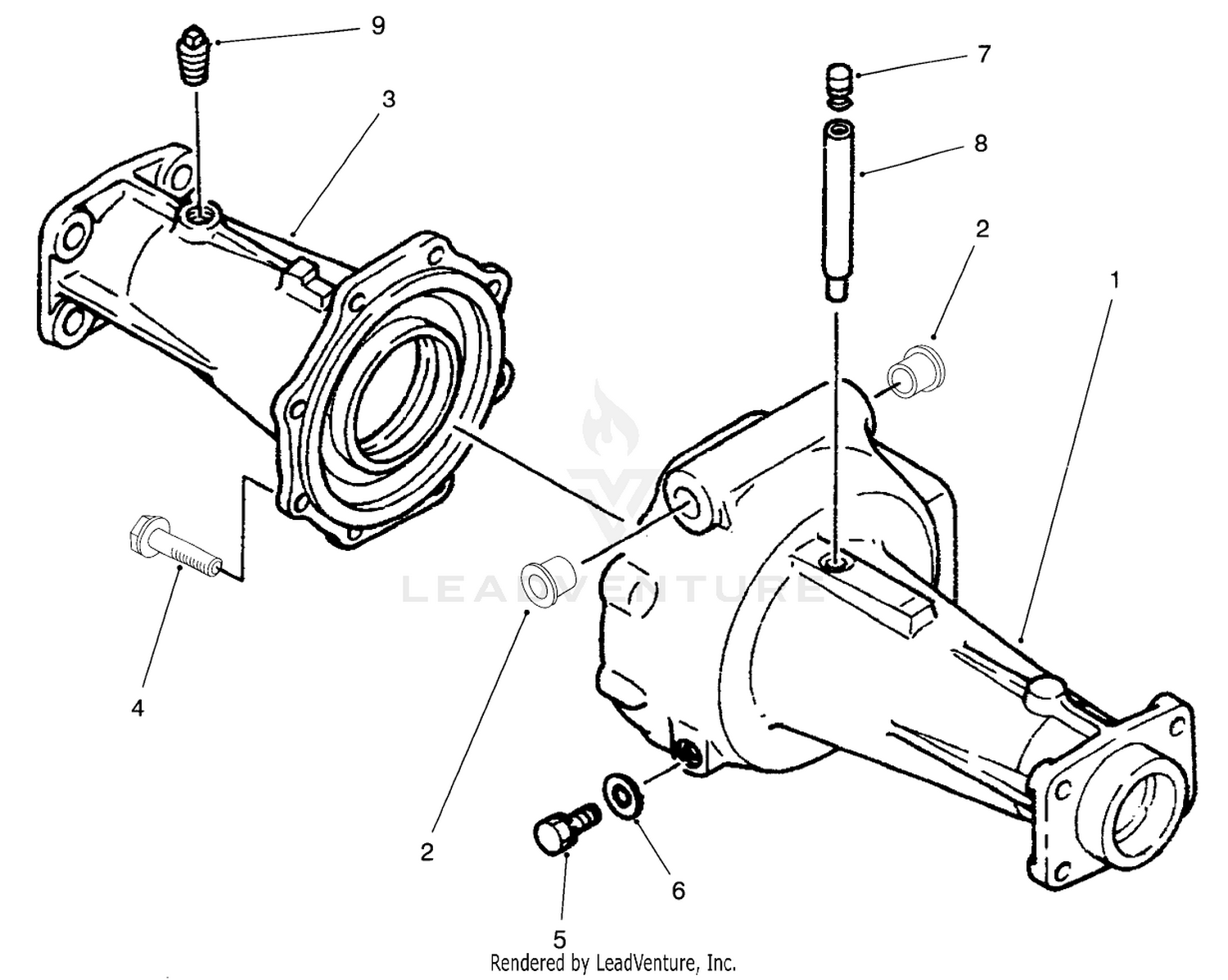 Axle Housing Assembly Axle No. 74-5621 (model No. 30455 Only)