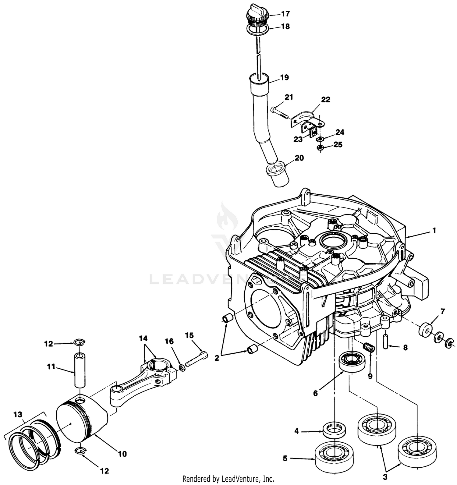 12hp Engine Cylinder Block Assembly