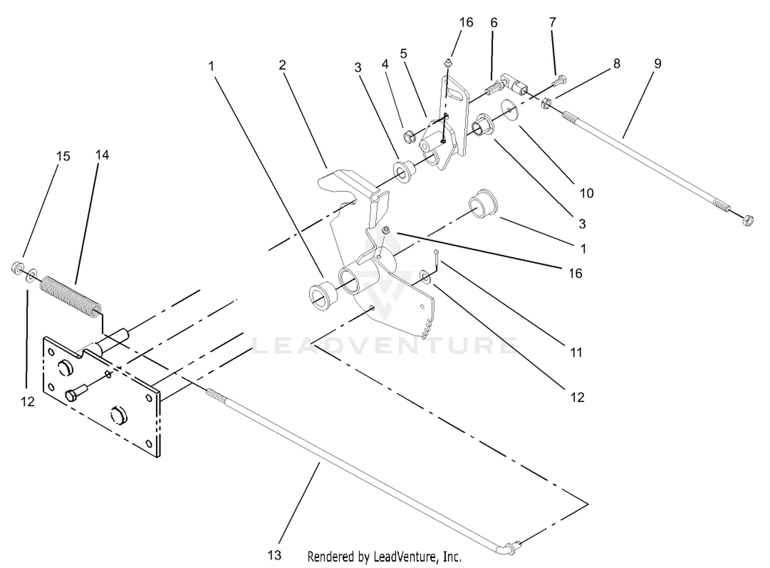 Lower Parking Brake Assembly