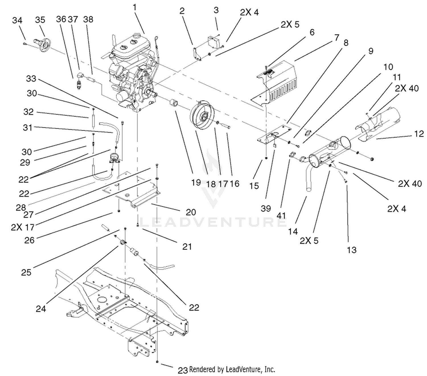 Liquid Cooled Gas Engine Assembly
