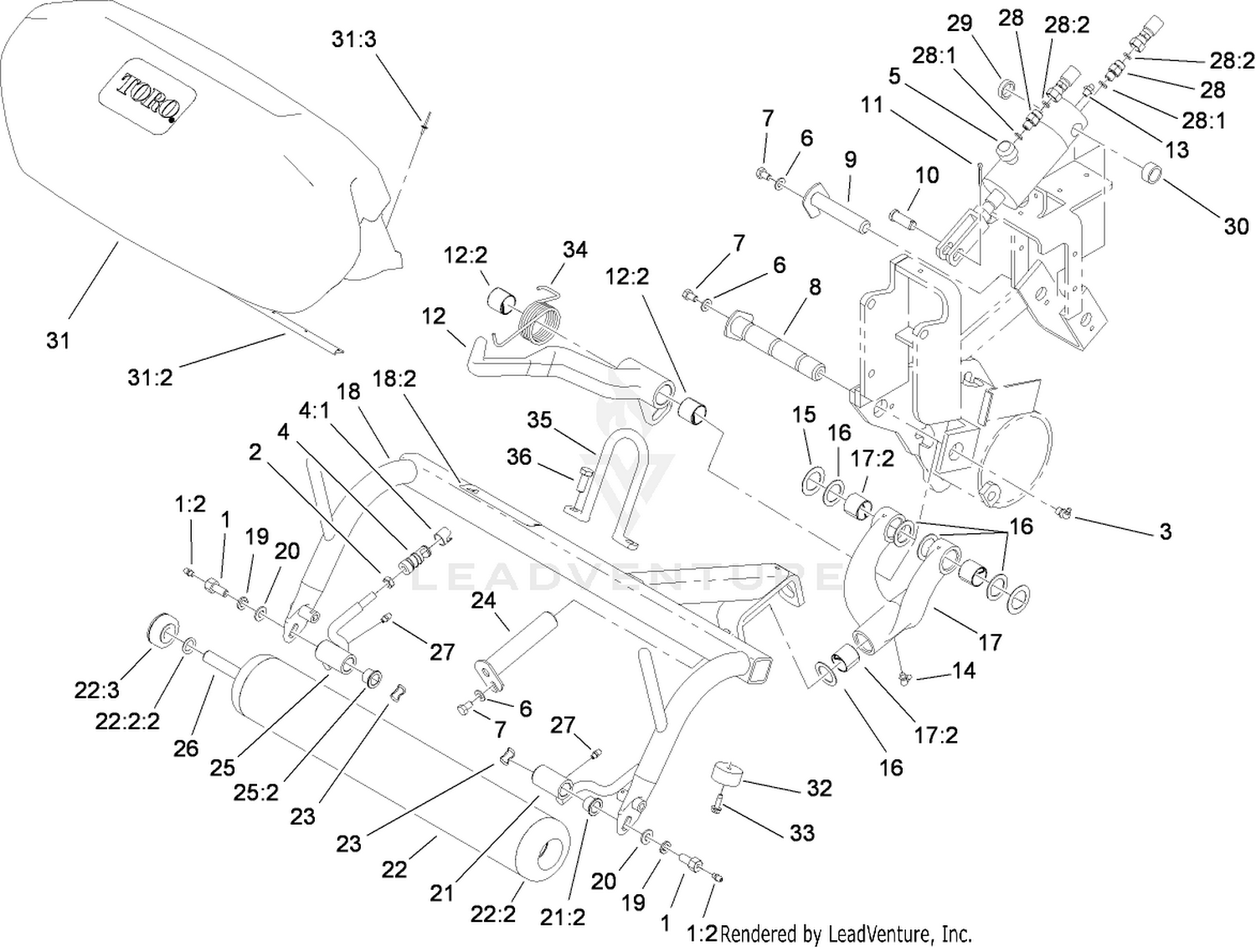 Right Hand Pull Frame Assembly