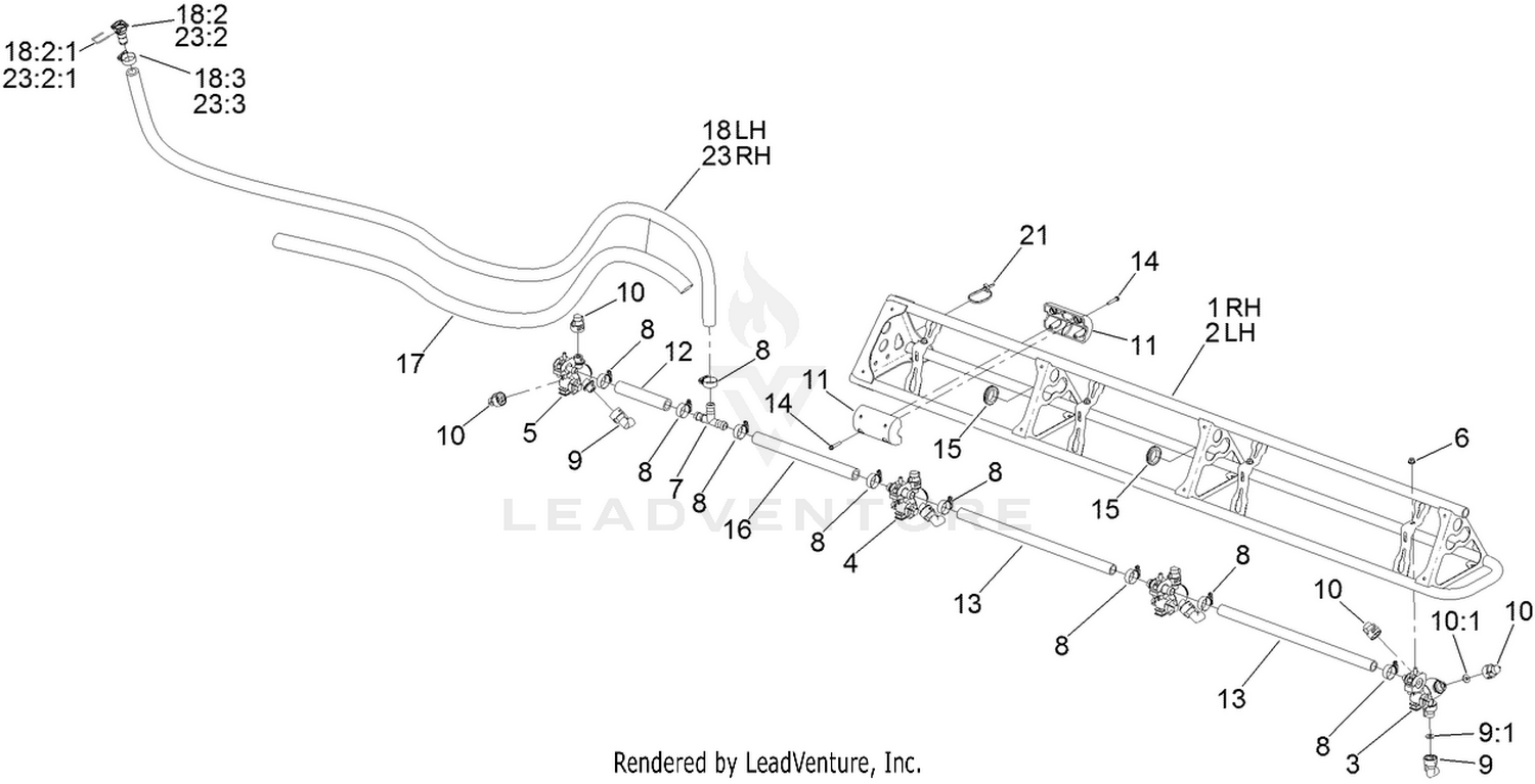 Left and Right Hand Boom Assembly