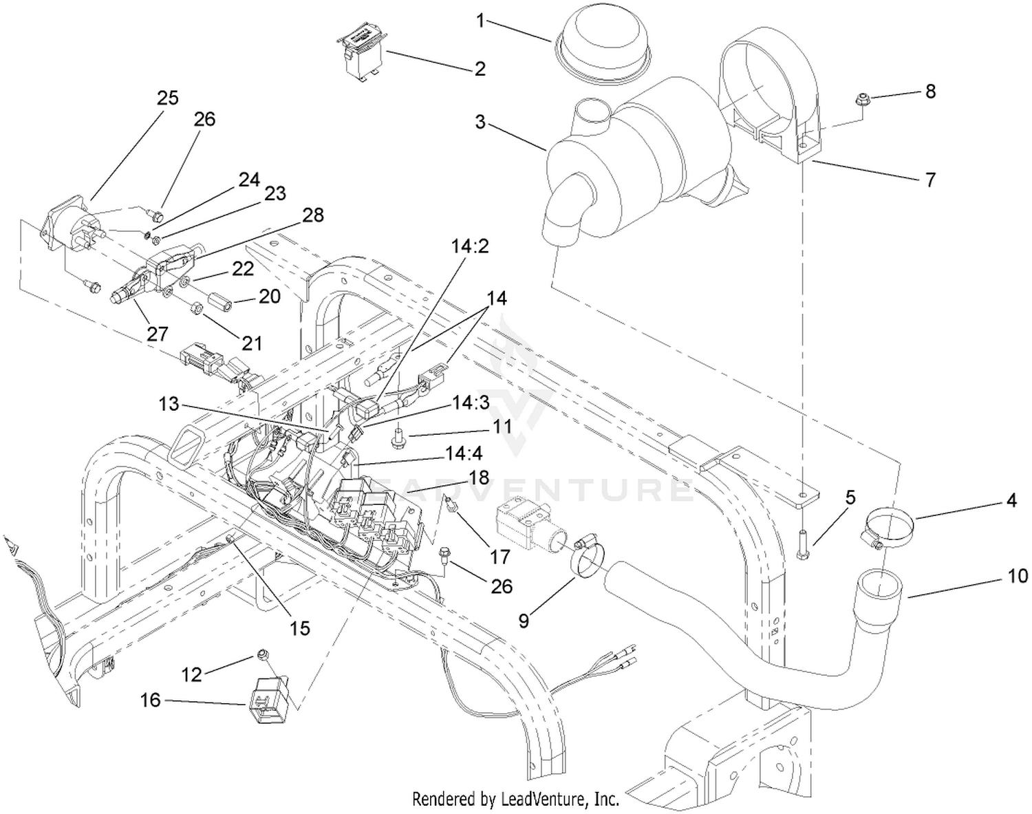 Wire Harness, Air Cleaner and Hose Assembly