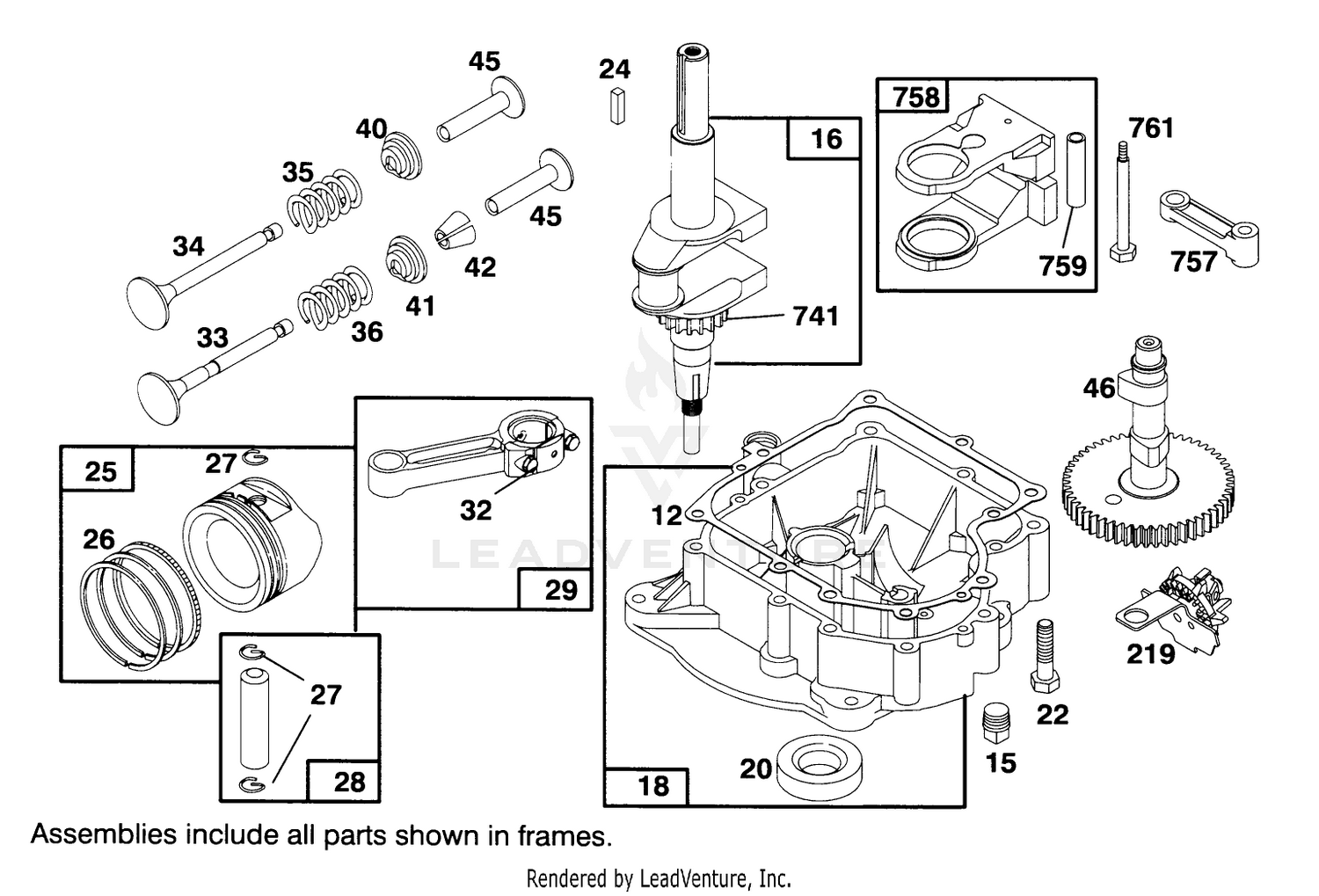 Engine Briggs  Stratton Model 28m707-0122-01 2