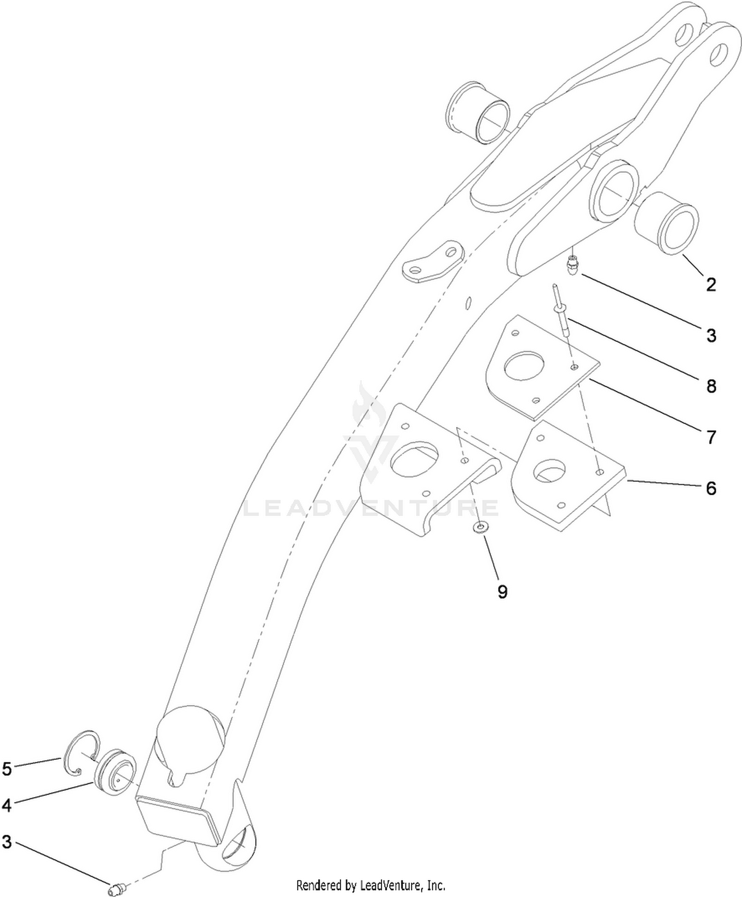Left Hand Lift Arm Assembly No. 117-0803