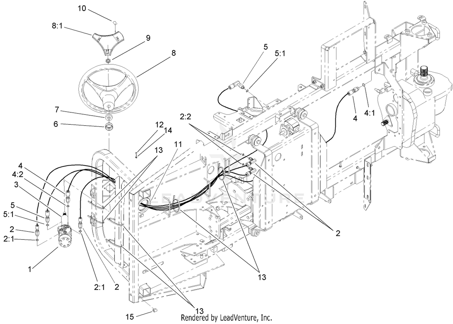 Hydraulic Hose Routing Assembly