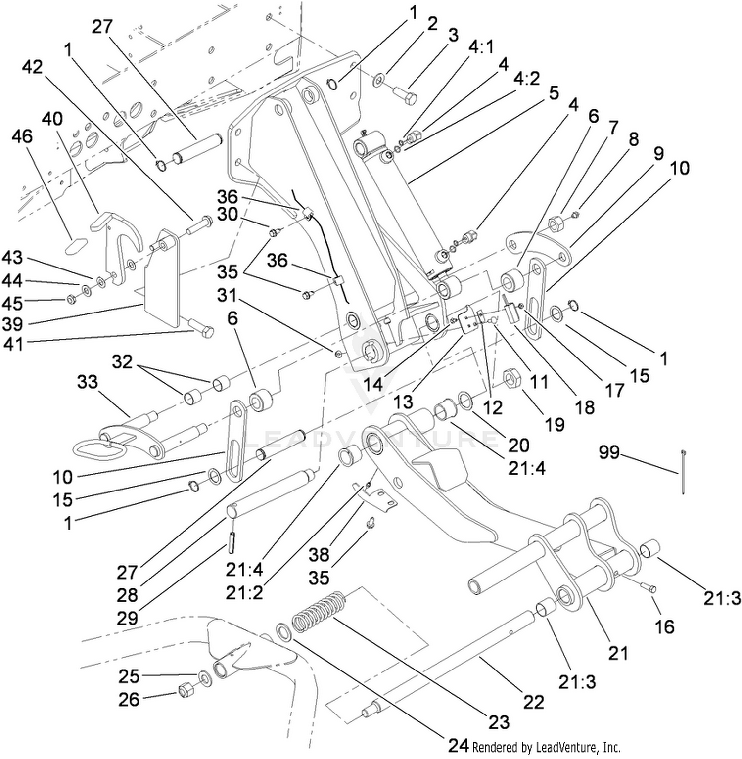 No. 6 and 7 Lift Arm Assembly