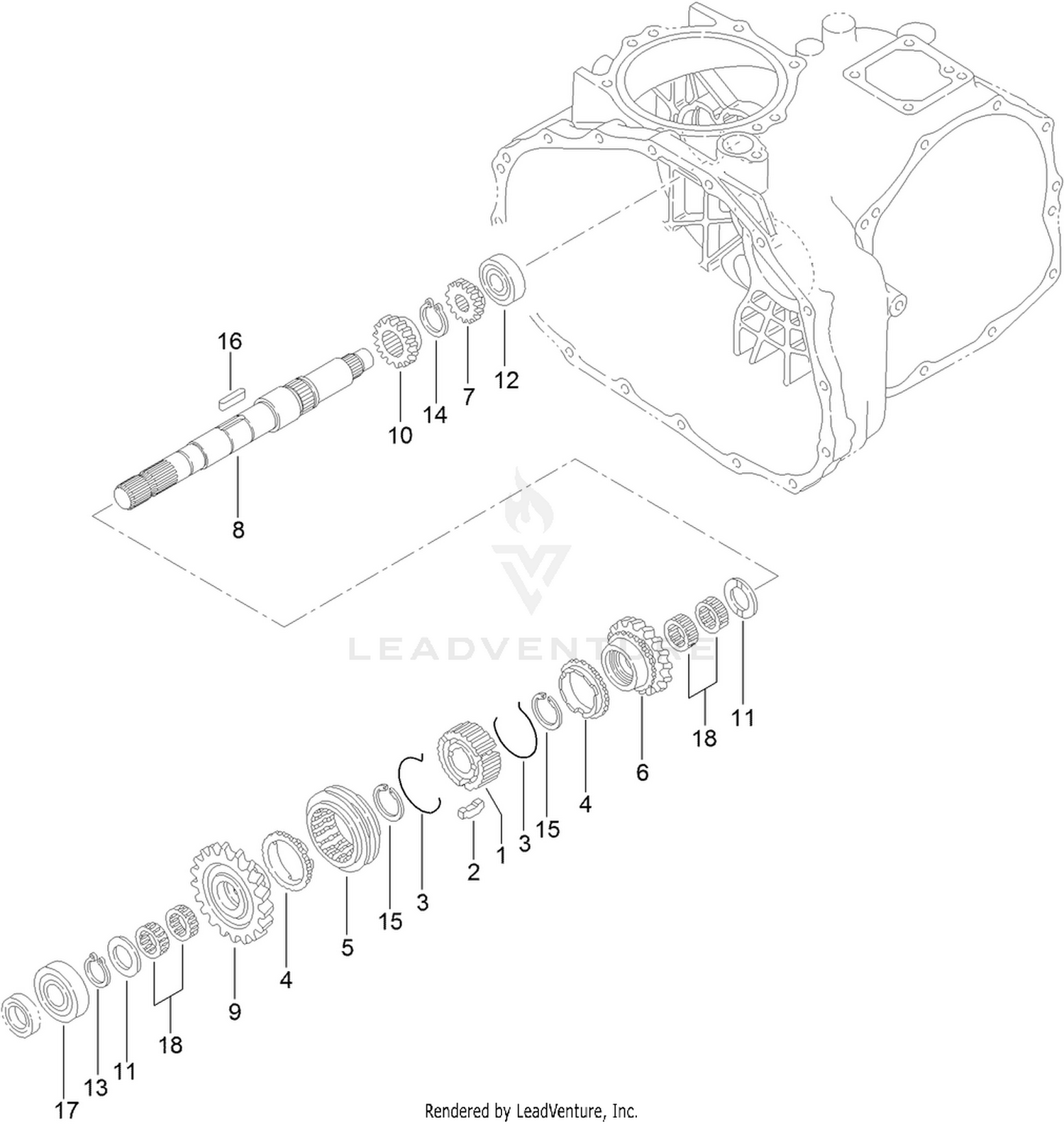 Main Shaft Assembly  Transaxle Assembly No. 120-7610