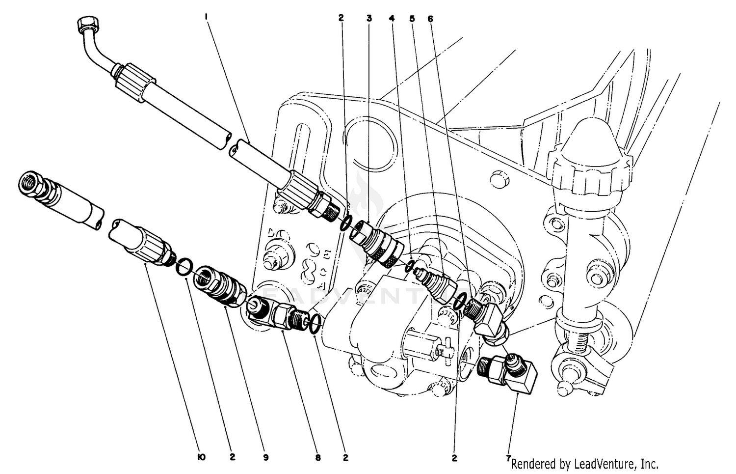 Backlapping Kit No. 63-4960 Center Reel Motor Plumbing (optional)