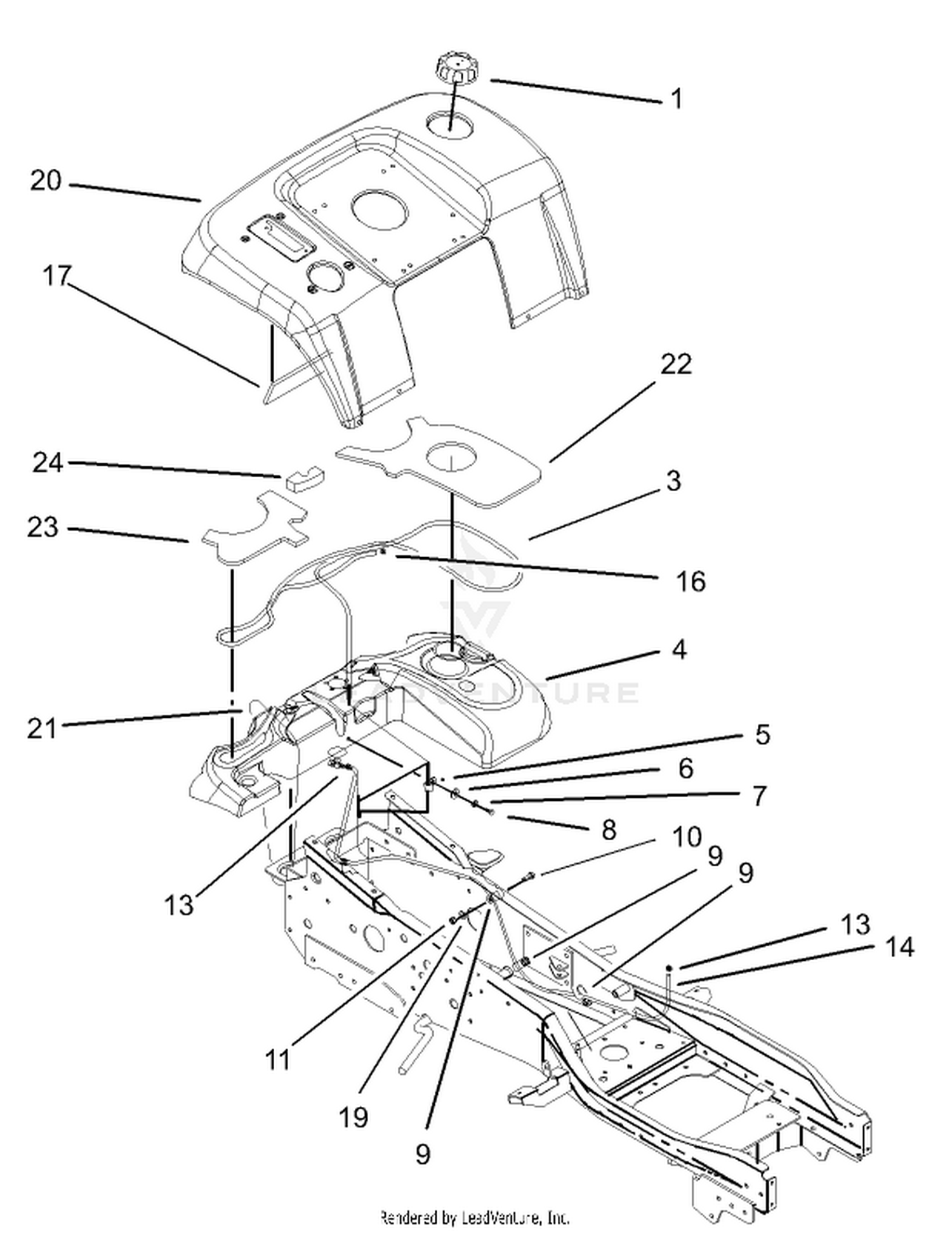 Fender and Fuel System Assembly