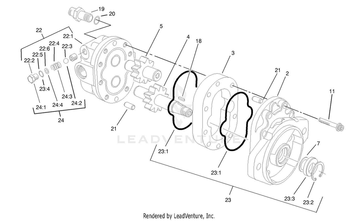 Motor Gear Assembly No. 104-4884