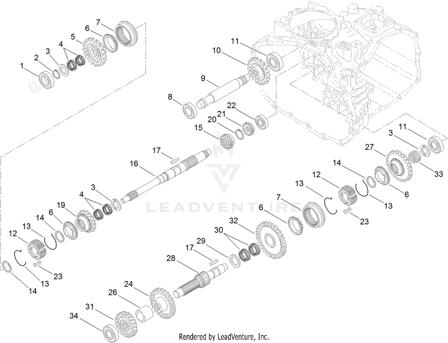 Gear Shaft Assembly  Transaxle Assembly No. 120-7610