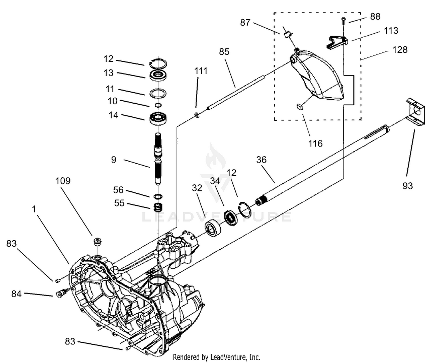 Transaxle Main Housing and Bearing Assembly