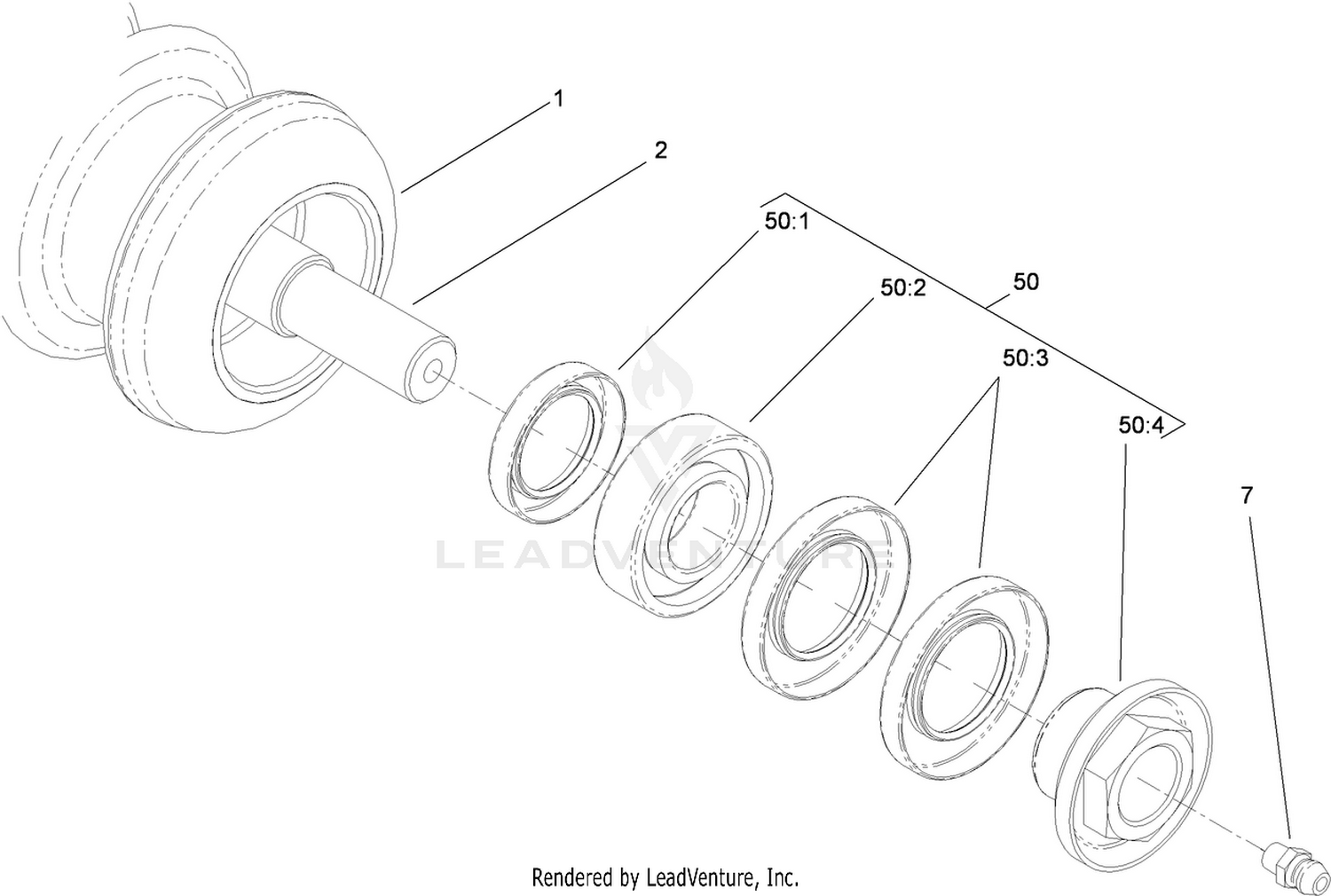 Wiehle Roller Assembly No. 117-0960