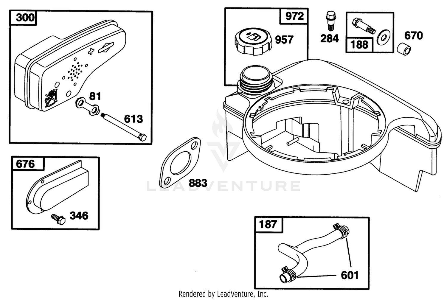 Engine Briggs  Stratton Model 128807-0658-01 9