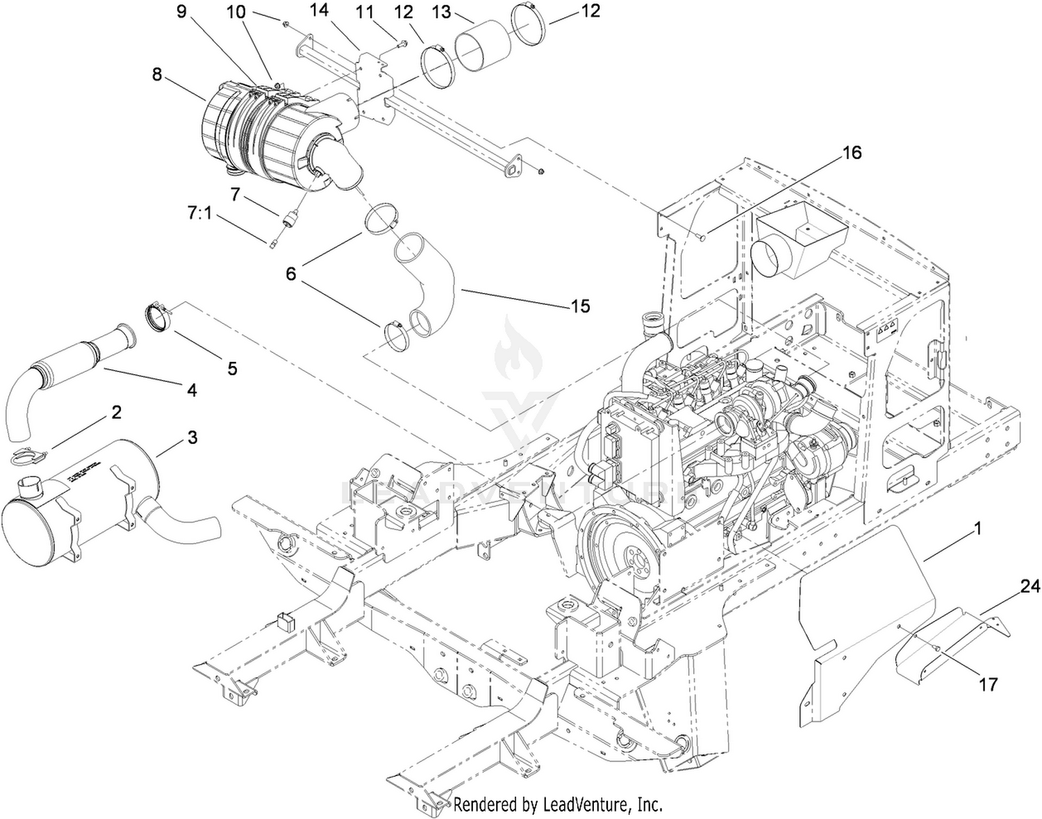 Air Cleaner and Muffler Assembly