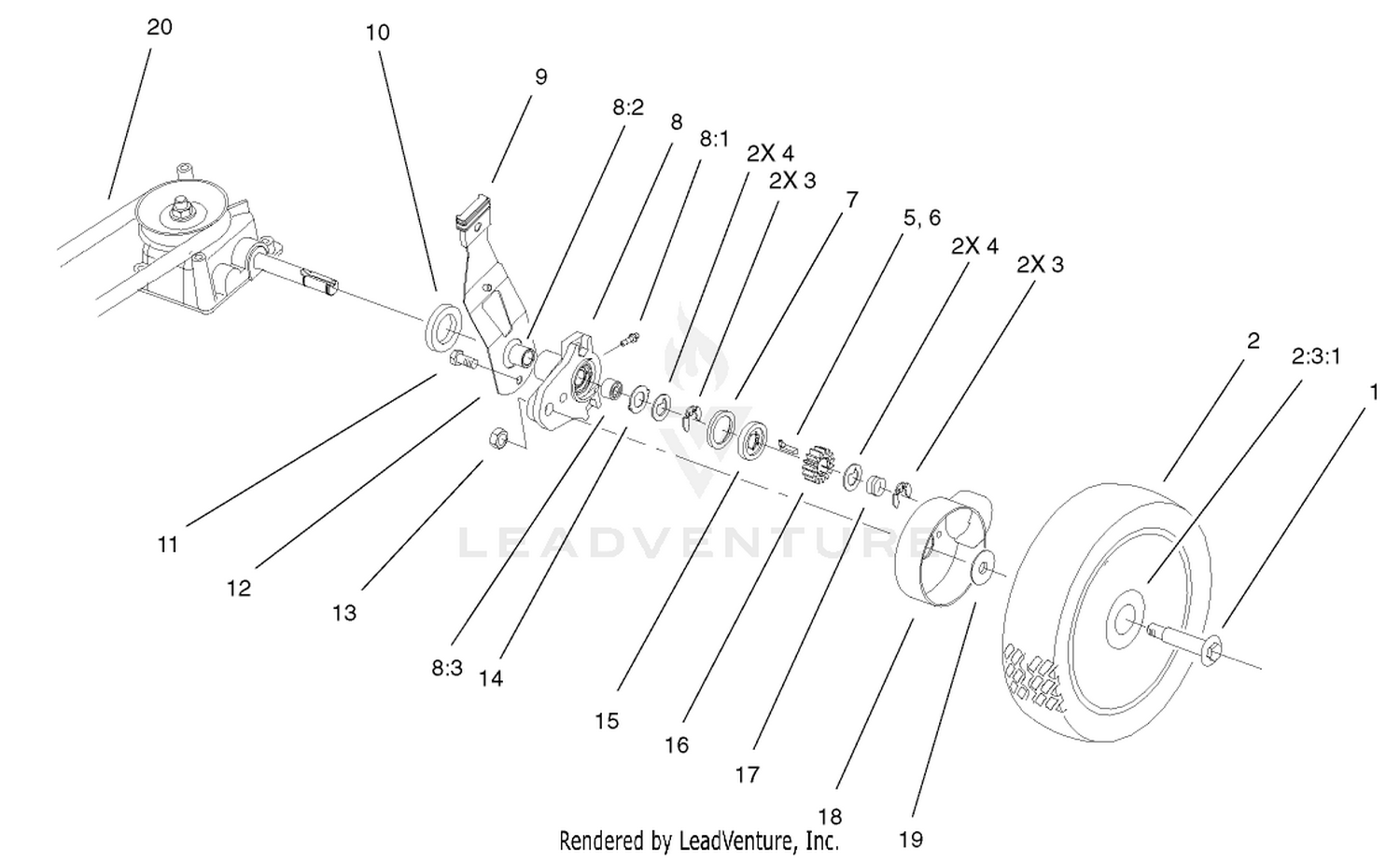 Gear Case And Wheel Assembly