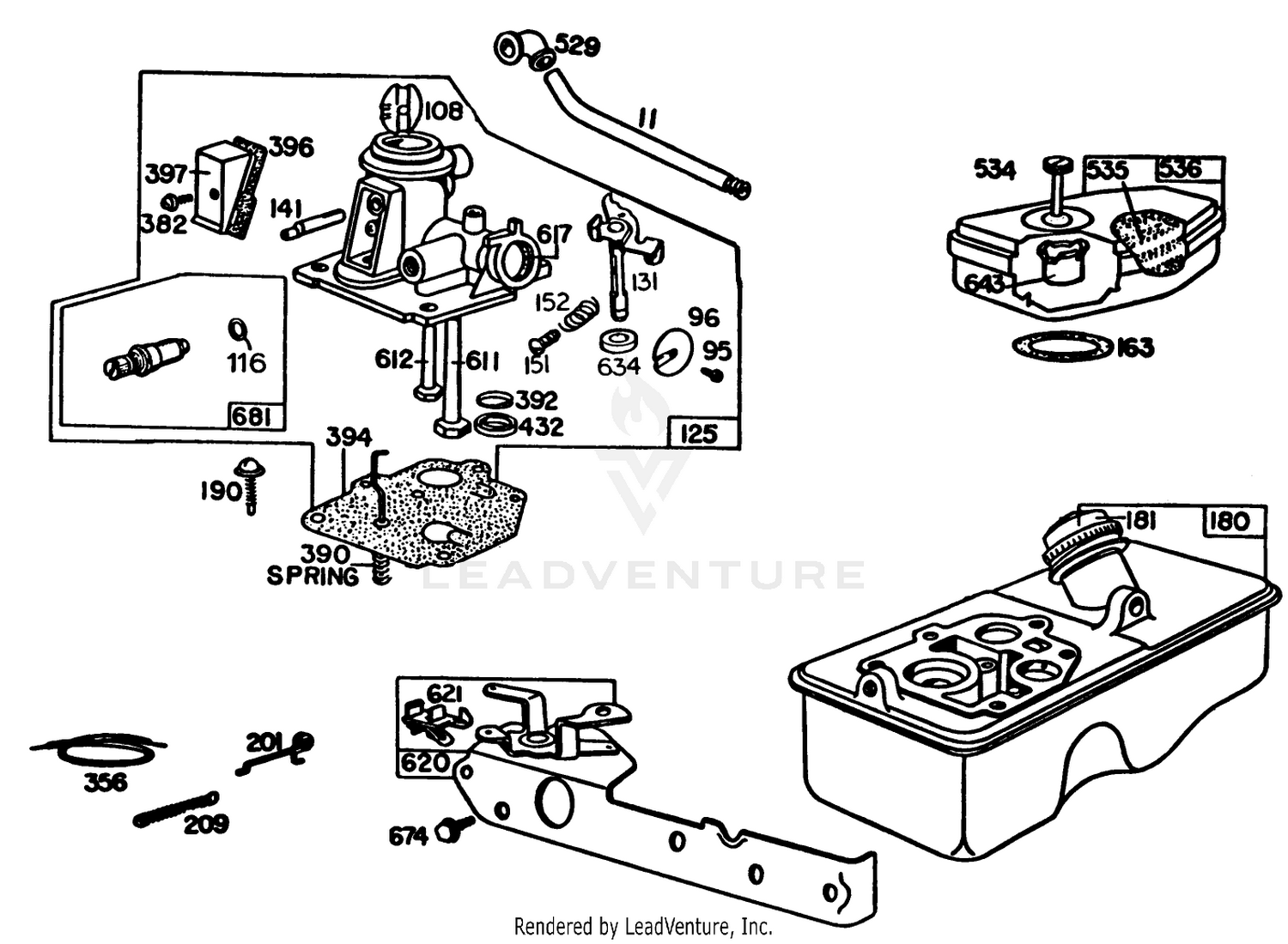 Engine Briggs  Stratton Model 92908-5205-01 (continued)