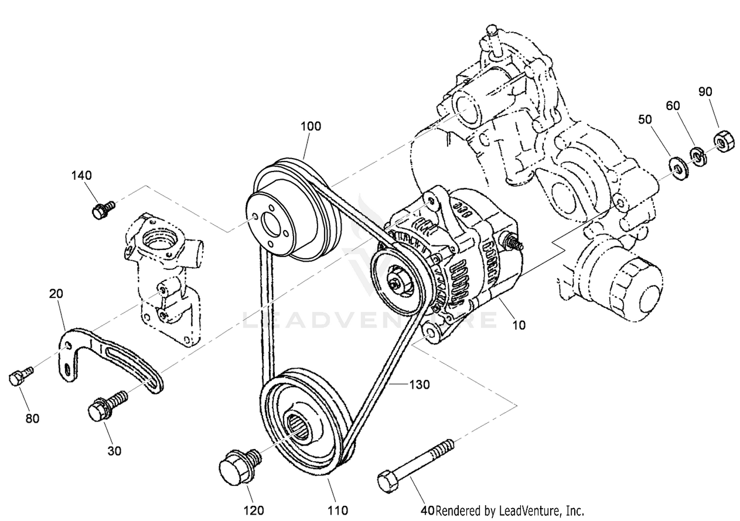 Alternator and Pulley Assembly