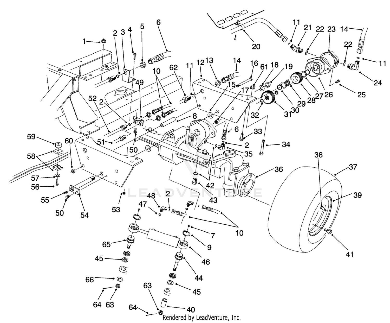 Rear Axle Assembly (model No. 30455 Serial No. 60352-60427)