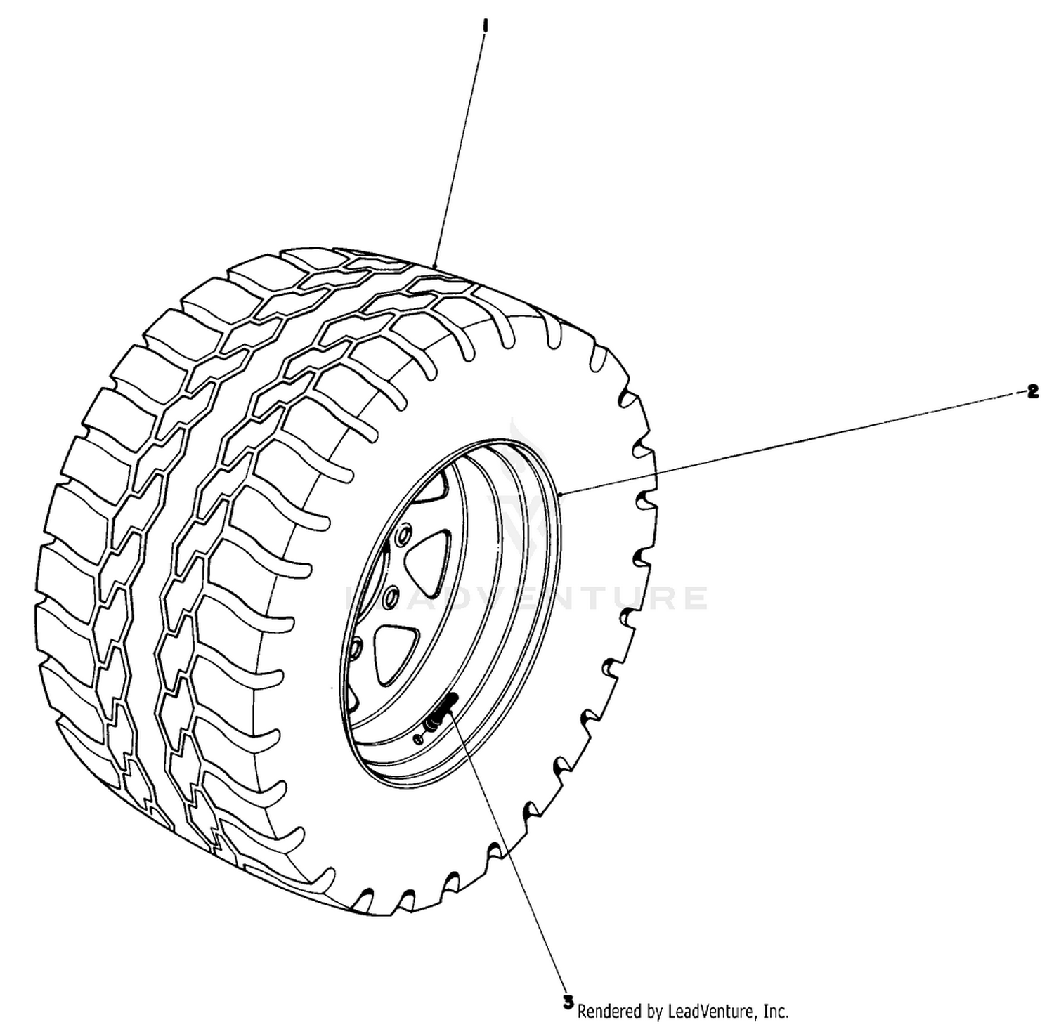 Rear Wheel And Tire 31 X 13.5 X 15