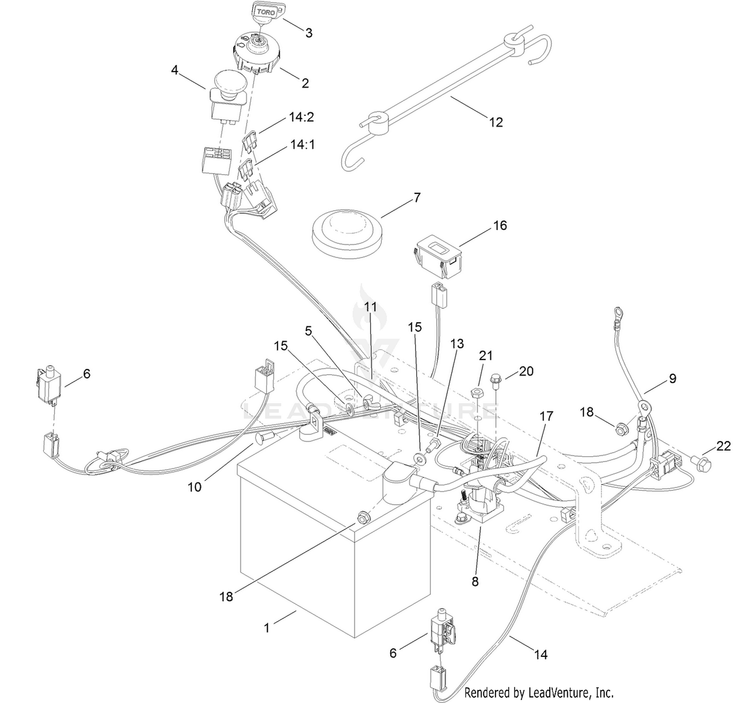 Battery and Electrical Assembly