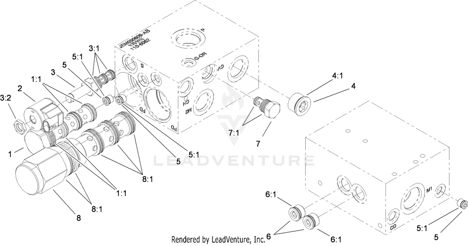 Hydraulic Traction Manifold Assembly No. 110-6062