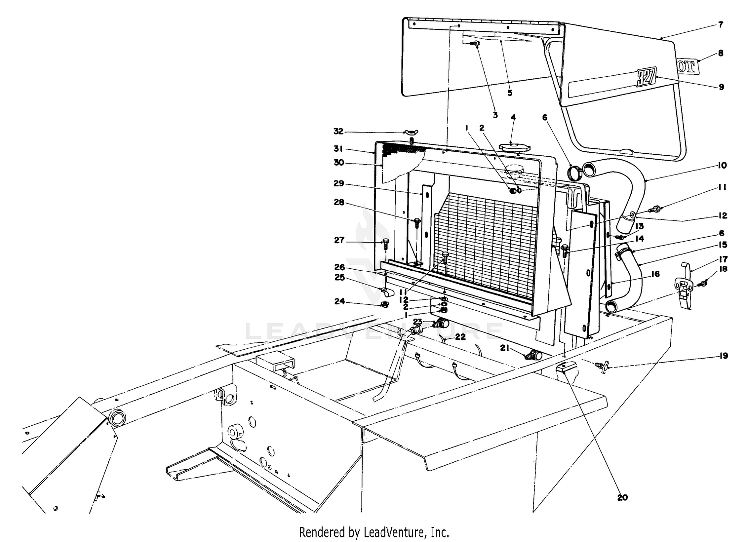 Radiator  Hood Assembly