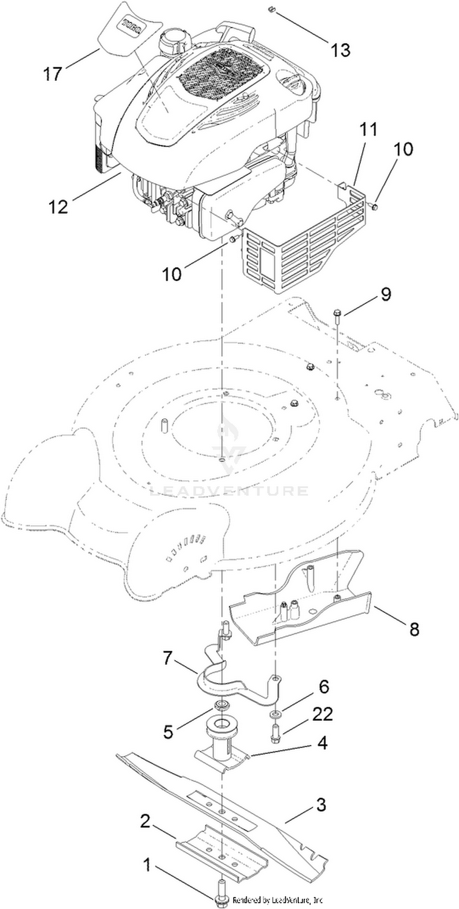 Engine and Blade Assembly
